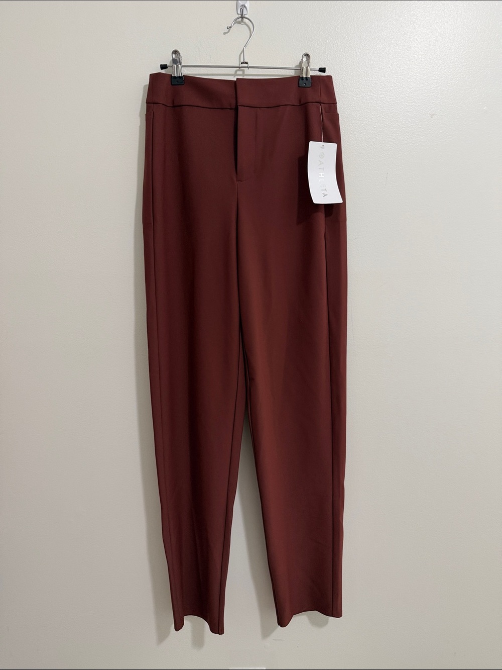 NWT Athleta Brown Stellar Trouser Pants High Rise Womens 0 Tall